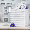 DecorRack 10 Pack 100% Cotton Wash Cloth, Luxurious Soft, 12 x 12 inch Ultra Absorbent, Machine Washable Premium Quality Washcloths, White (10