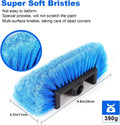 DOBEN 3.5-12FT Carbon Fiber Telescopic Extension Pole with Car Wash Brush Head, Ultra Soft Bristle Brush with Long Handle for RVs, Cars, Trucks,
