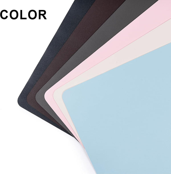 Leather Desk Pad Protector,Non-Slip Desk Pad(Black, 23.6" x 13.7") Black 23.6" x 13.7"