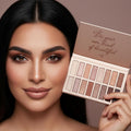 Lamora Eyeshadow Palette Makeup - Eye Makeup Palette with 16 Highly Pigmented Matte & Shimmer Shades - Vegan & Blendable Nude Exposed