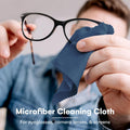 Care Touch Microfiber Glasses Cleaning Cloth 12 Pack (Navy) 12 Count Navy