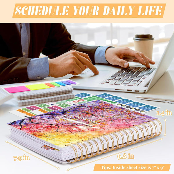 Planner 2026-2027, 18 Months Academic Daily Weekly Monthly Calendar Planner Autumn Tree