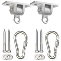 Jungle Gym Kingdom Swing Set Hangers - 2 Heavy Duty Brackets with Locking Snap Hooks for Porch, Patio, Playground - Indoor/Outdoor Hardware &
