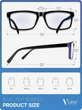 VMJFBJ Blue Light Glasses For Women Men Computer Screen Glasses Purple | Blue Light Blocking, Computer Glasses, Purple Frame, Lightweight Design,