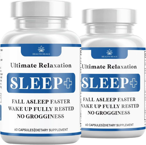 Relaxation Sleep Aid, Natural Non-Habit Forming, Sleep Supplement Developed to Support for Longer & Better Sleep, Chamomile, Magnesium, Melatonin,