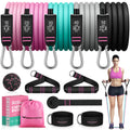 RENRANRING Resistance Bands for Working Out, 150LBS Exercise Bands, Workout Bands, Resistance Bands Set with Handles for Men Women, Legs Ankle