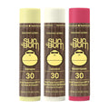 Sun Bum SPF 30 Sunscreen Lip Balm 3 Flavor Variety Pack - Coconut, Banana, Watermelon - Moisturizing Aloe Vera and Vitamin E - Vegan and Cruelty