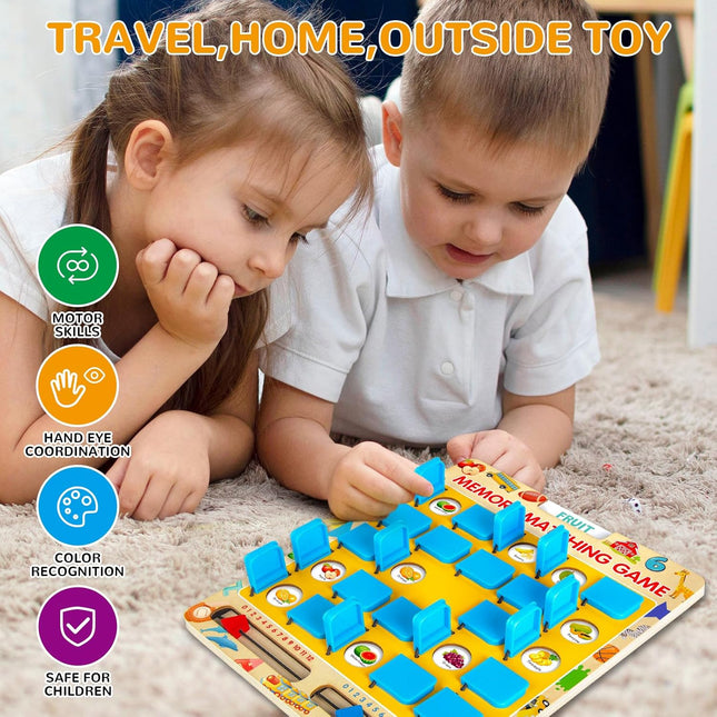 Matching Memory Game for Kids Age 3 4 5 6 7 8 Year Old, Travel Toy for Boys Girl