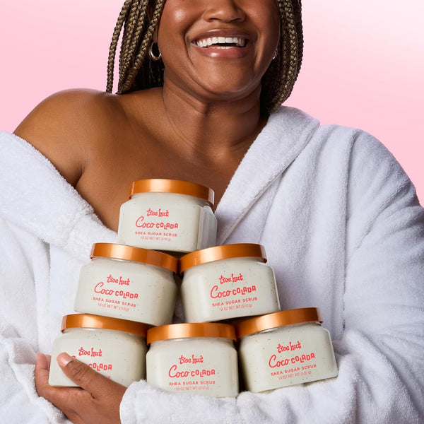Tree Hut Shea Sugar Scrub Coco Colada, 18 Oz, Ultra Hydrating and Exfoliating Scrub for Nourishing Essential Body Care