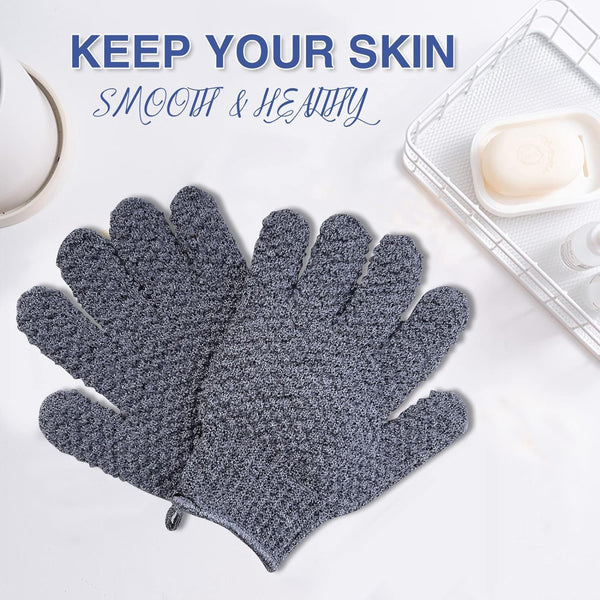 Yiclick 6Pairs Heavy Exfoliating Gloves,Body Scrub Exfoliator for Dead Skin Remover,Exfoliating Body Scrubber for Bath Shower