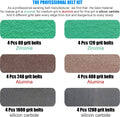 24 Pack 1/2" x 10" Replacement Knife Sharpener Sander Belt Kit for Work Sharp WSCMB Combo Knife Sharpener- 80/120/240/400/1000/1200 Grits Sanding