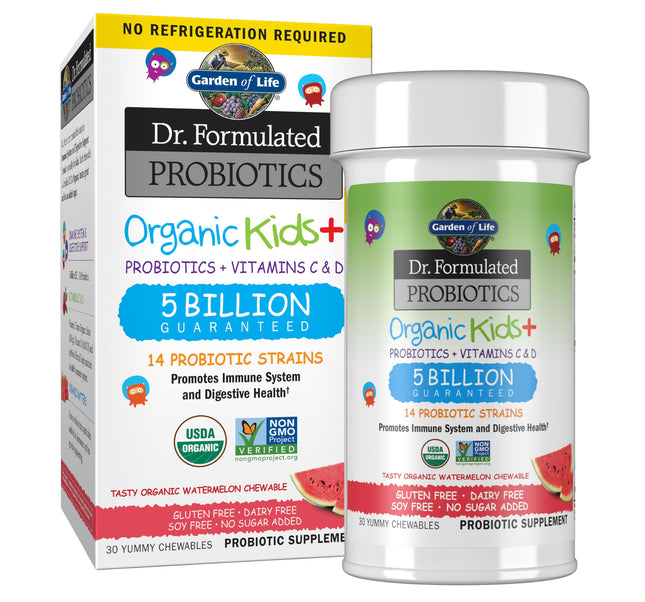 Garden of Life Dr. Formulated Probiotics Organic Kids+ plus Vitamin C & D - Wate