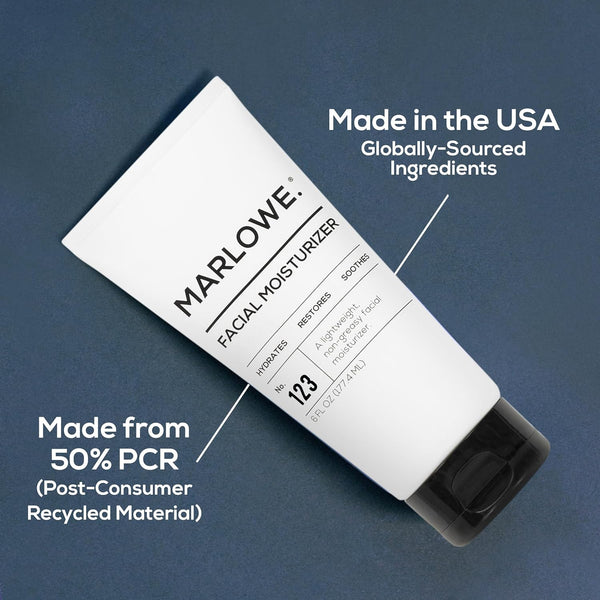 No. 123 Facial Moisturizer 6 Oz, Daily Face Lotion with Aloe Vera & Green Tea Extract, Hydrates, Nourishes, Restores & Soothes, Lightweight,
