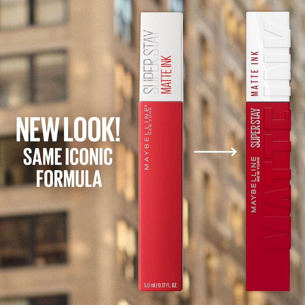 Maybelline Super Stay Matte Ink Liquid Lipstick Makeup, Long Lasting High Impact Color, up to 16H Wear, Mover, Brown, 1 Count, Packaging May Vary