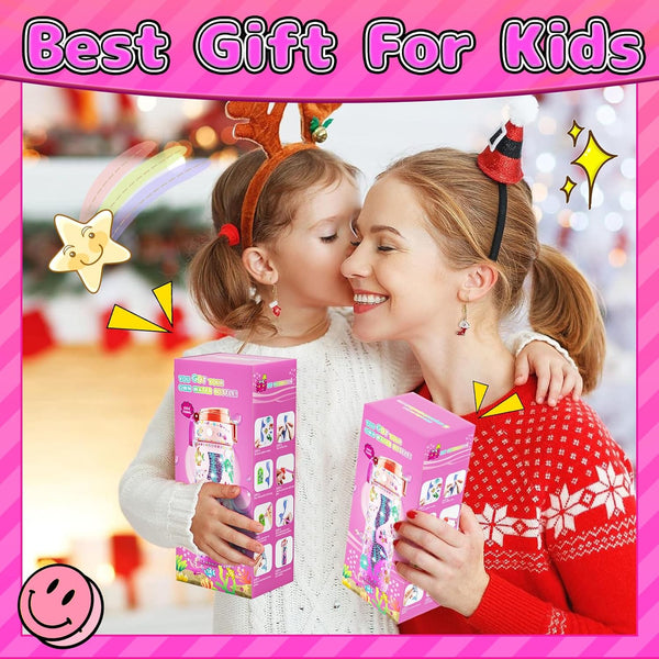 Decorate Your Own Water Bottle Kits for Girls, Mermaid Painting Diamond Art & Bracelet Making Kit for Girls, Crafts for Kids Ages 4-8, Birthday