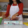 Chicwrap Cook's Tools Refillable Plastic Wrap Dispenser - One 12" x 250' Roll of Professional Grade Plastic Wrap - BPA Free and Kosher Certified -