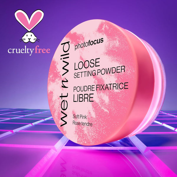 Wet N Wild Photo Focus Loose Baking Setting Powder, Highlighter Makeup, Fair to Medium & Tan Skin Tones, Translucent