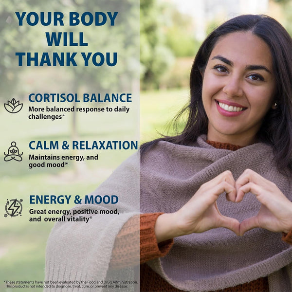 Cortisol Supplements for Women and Men with Magnesium, Ashwagandha & L-Theanine. High Cortisol Reducer, Manager, Detox, Lower and Control. Sleep