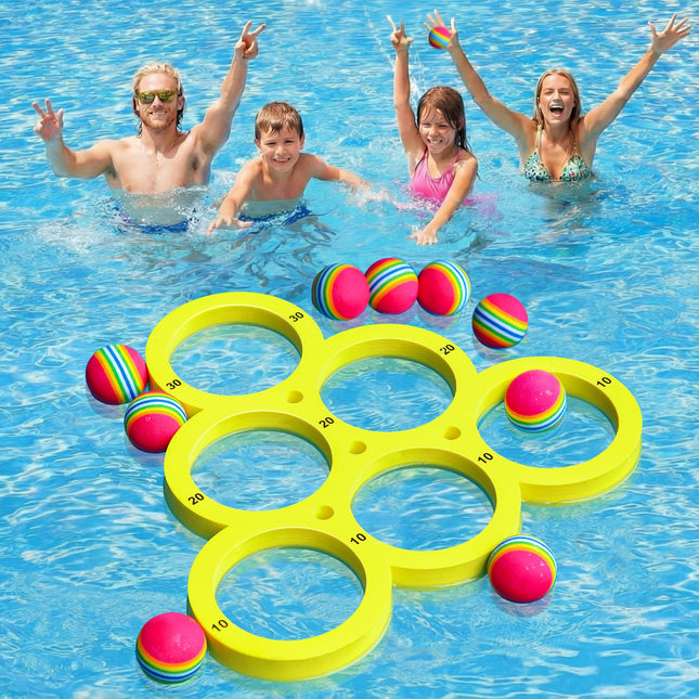 Hiboom Pool Toys Games Set, Water Sports Toys for Pool Floating Throwing Games w