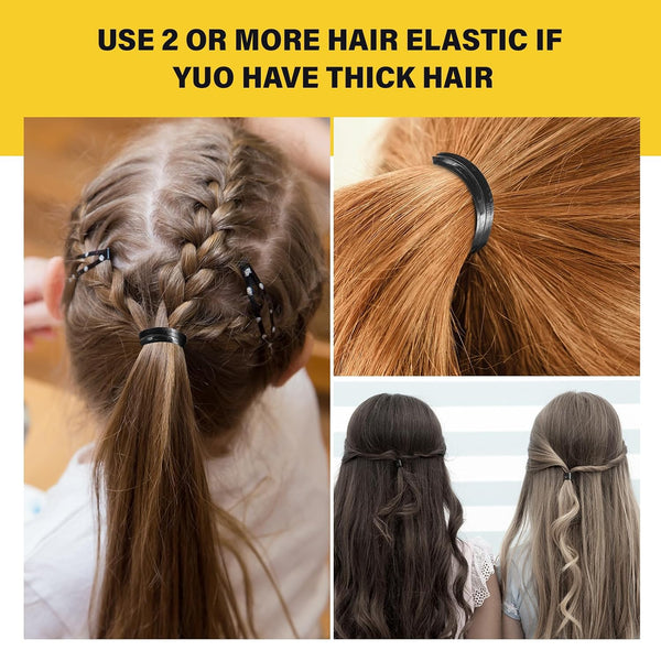 Hicarer 1000 pcs Mini Rubber Hair Bands 1/2 Soft Elastic Bands for Woman Hair Braids Ponytails & Beards Small Dreadlocks, Wedding Hairstyle and