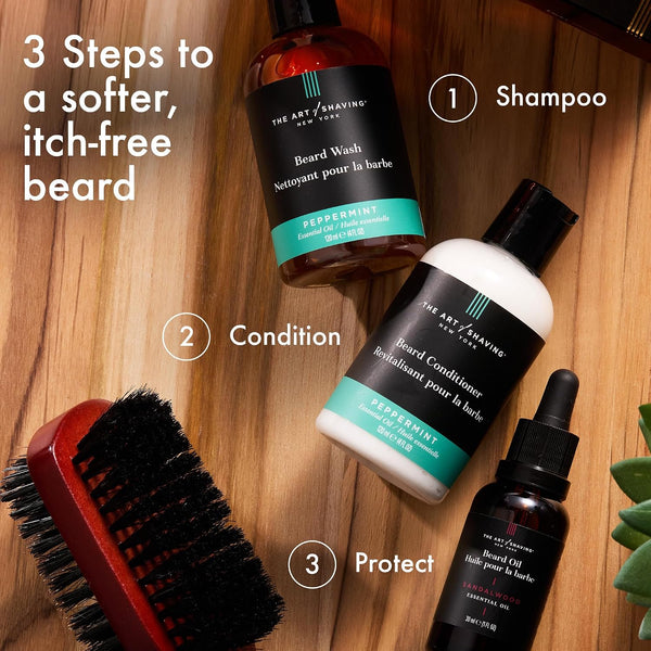 The Art of Shaving Beard Oil – Tames & Moisturizes Beard & Mustache Hair Leaving a Healthy Shine with a Non Greasy Finish – Award-Winning