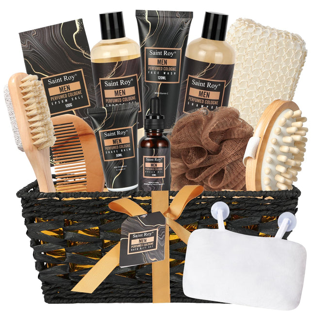 Valentines Day Gifts for Him Fathers Day Bath Perfume Gift Set for Men, 14 Pcs S