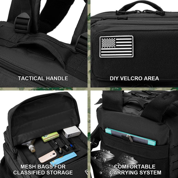 50L Military Tactical Backpack for Men,Water Resistant Day Backpack Molle Army 3 Days Assault Pack Bug Out Bag,Heavy Duty Hiking Treeking Gym