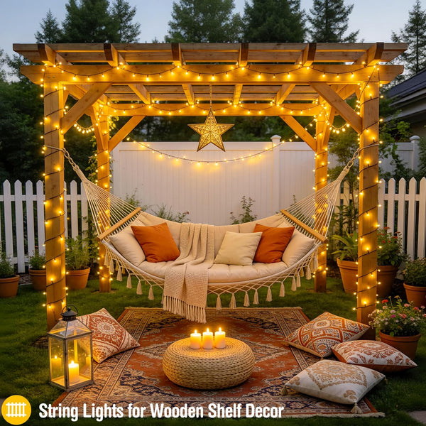 JMEXSUSS 500 LED Christmas Lights Outdoor, Classroom String Lights Plug in | 173ft, 8 Modes, Remote Control, Waterproof Warm White Christmas Tree