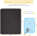 Cat Litter Mat Grey Trapping for Litter Box, XL Jumbo 30 X 24 In, Urine & Waterproof, Honeycomb Double Layer anti Tracking Kitty Mats, No