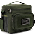 FlowFly Tactical Lunch Bag Large Insulated Lunch Box Cooler Tote for Men, Women with MOLLE/PALS Webbing (Army#Green, Medium) Army#Green Medium