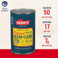 Snow's Ocean Chopped Clams Canned, 51 oz Can - 7g Protein per Serving - No MSG, 99% Fat Free - Great for Pasta & Seafood Recipes Chopped Ocean