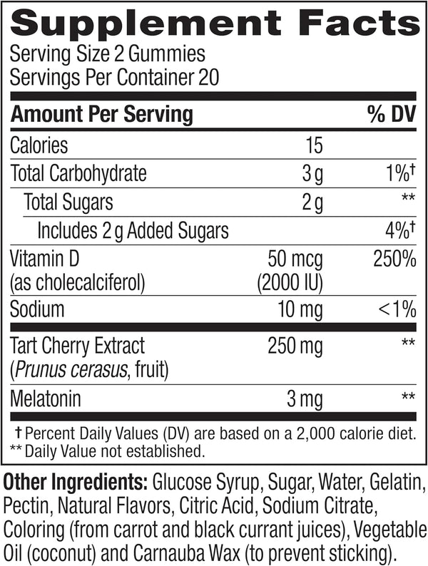 OLLY Muscle Recovery Sleep Gummy Supplement, Tart Cherry - 40 Count 40 Count (Pack of 1)