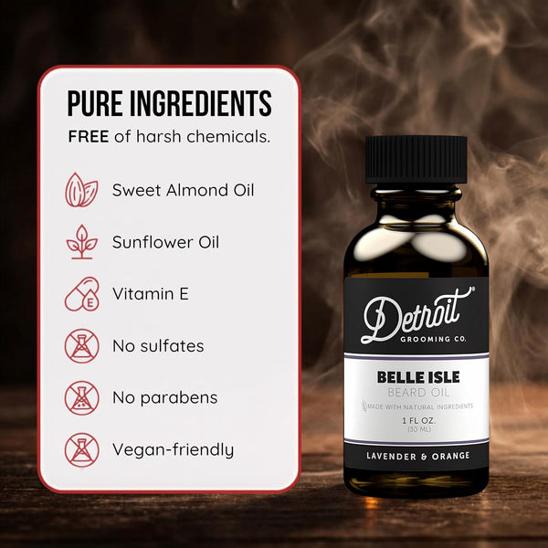 Detroit Grooming Co. Beard Oil | Belle Isle | Natural Formula, 1 oz Belle Isle 1 Fl Oz (Pack of 1)
