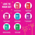 Freeman 14 Piece Love To Mask Variety Pack, Facial Masks For All Skin Types, Hydrate, Detoxify, & Clear Skin, Exfoliating Scrub, Bonus Headband