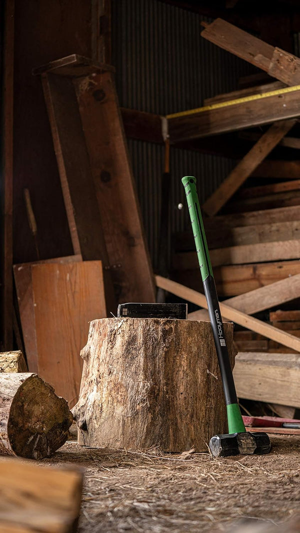 Hooyman Splitting Wedge 5 Pound Log Splitter Tool with Heavy Duty Construction, and Durable High Strength Steel for Tree Felling, Wood Chopping,