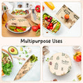 BeePure Reusable Beeswax Food Wrap - Eco-Friendly, Sustainable Wrap Roll (15"x80") - Plant & Bee Pattern for Food Storage BP-ROLL-NATURE