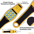 BINYATOOLS Magnetic Wristband for Tools Gift for Him Magnet Screw Holder Wrist Support Keeps Screws Nails, Drill Bits Handy Unique Tool Gadgets