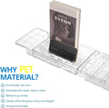 Expandable Bathtub Tray,Clear Plastic Anti-Slip Bath Tub Shelf Caddy Tray,Luxury Bathtub & Bathroom Accessories for Relaxing Spa,Suitable for