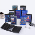 Kids Wallet for Boys Girls, Trifold RFID Wallet with Key Chain and Zipper Pocket for Kids 4-18 Novelty Birthday Gifts, Coin Pouch Purse for