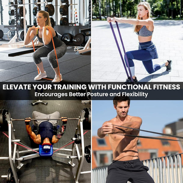 Functional Fitness Pull up Assist Resistance Bands | Heavy Duty Exercise Bands for Powerlifting, Mobility, and Stretching | Travel Friendly