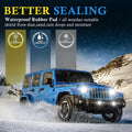 BUNKER INDUST Flush Mount LED Light Pods 5 Inch LED Work Light Bar Pair 48W Driving Bumper Lights Flood Spot Combo Off Road Fog Lights Waterproof