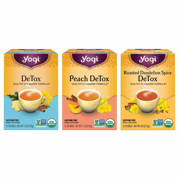Yogi Herbal DeTox Variety Pack, 16 Tea Bags (3 Pack)