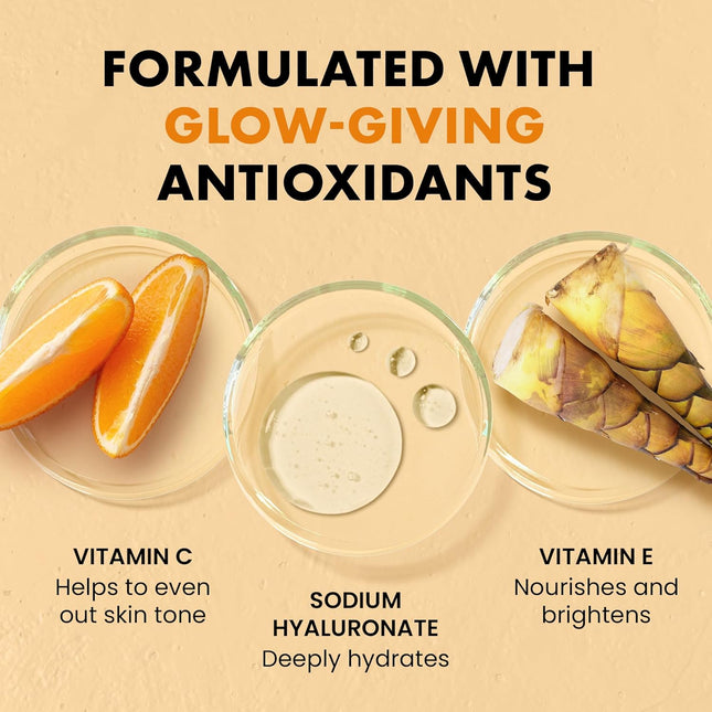 Vitamin C Moisturizer for Face with Hyaluronic Acid & Squalane - Face Brightenin