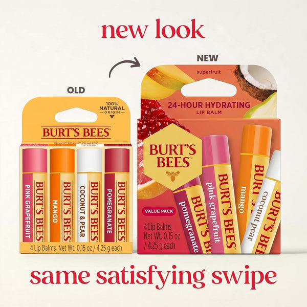 Burt's Bees 100% Natural Moisturizing Lip Balm (Superfruit) Superfruit 4