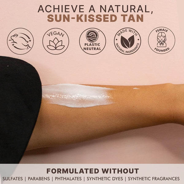Beauty by Earth Self Tanner - USA Made with Natural & Organic Ingredients | Moisturizing Self Tanning Lotion with Aloe Vera & Coconut for a