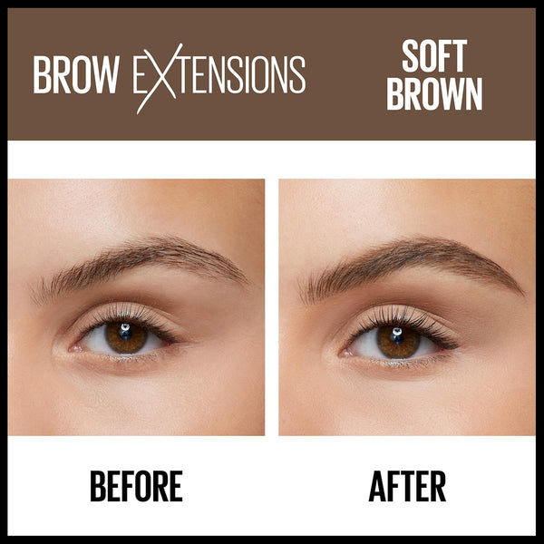 Maybelline Brow Extensions Fiber Pomade Crayon Eyebrow Makeup, Soft Brown, 1 Count 255 SOFT BROWN 0.01 Ounce (Pack of 1)