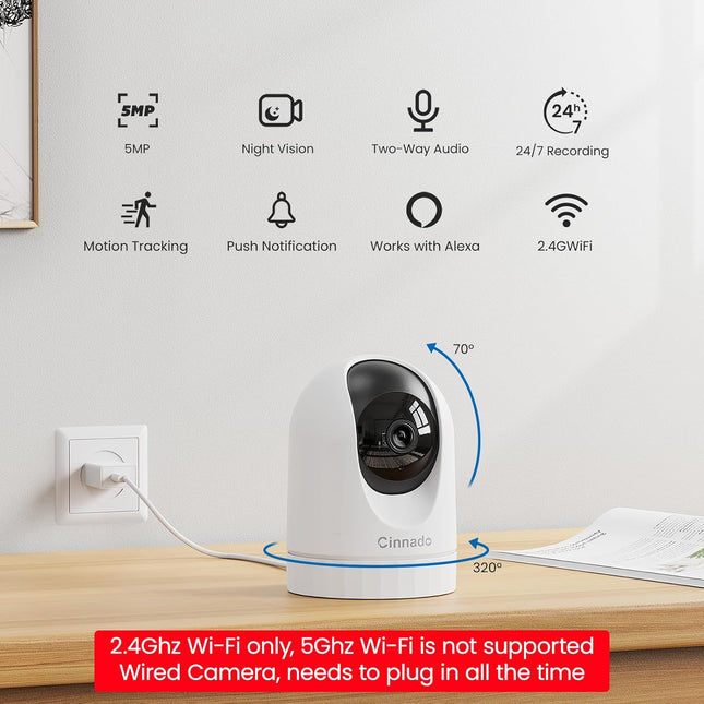 Security Camera Indoor-2K 360Â° Wifi Cameras for Home Securityï¼Pet/Dog/Baby Camera with Phone App, 2-Way Audio, Night 