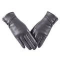 Womens Winter Leather Gloves Touch Screen Wool Lined Windproof Warm Suede Fashion Dress Gloves Large-X-Large Grey