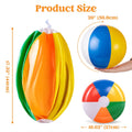 JOYIN 4-Pack 20" Beach Balls - Large Rainbow Beach Ball Inflatable Pool Toys for Party Supplies Decorations, Adults Kids Birthday Luau Summer