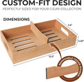 Mantello Cigars Spanish Cedar Cigar Tray - Adjustable Divider, Fits Large Humidors, for Humidor or Walk-in Closet 12.5" x 7.5"x 2.25